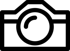 Photo Camera With Big Len Contour Svg Vector, Free Vectors File
